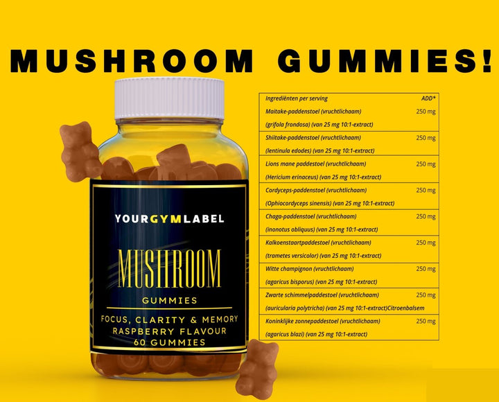 Mushroom Gummies 10 stuks - YOURGYMLABEL