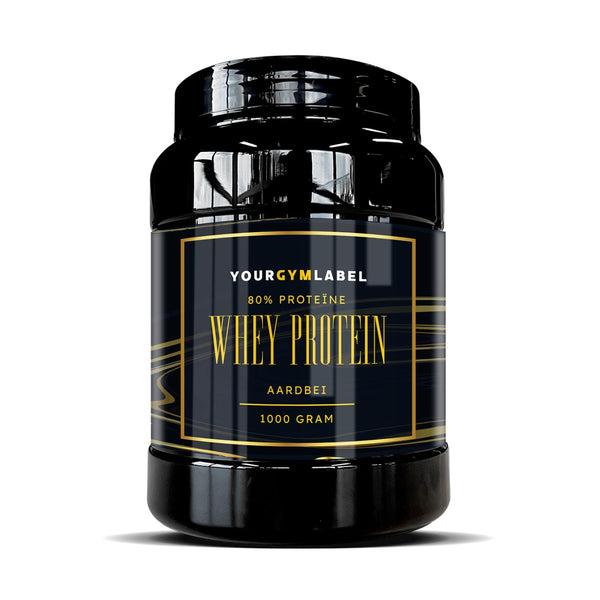 Whey Proteïne 80%, Aardbei - 1000 Gram - YOURGYMLABEL