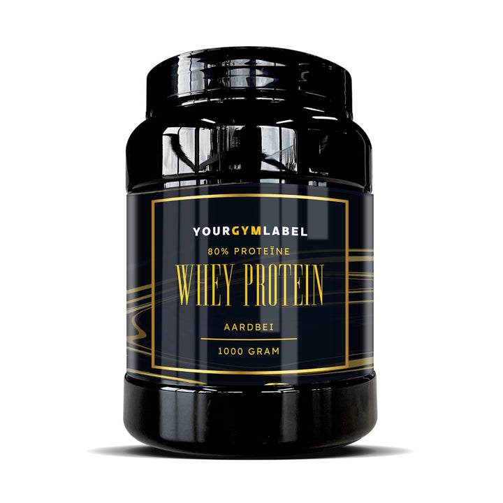 Whey Proteïne 80%, Aardbei - 1000 Gram - YOURGYMLABEL