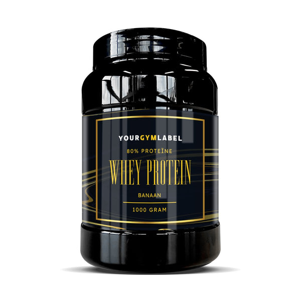 Whey Proteïne 80%, Banaan - 1000 Gram - YOURGYMLABEL