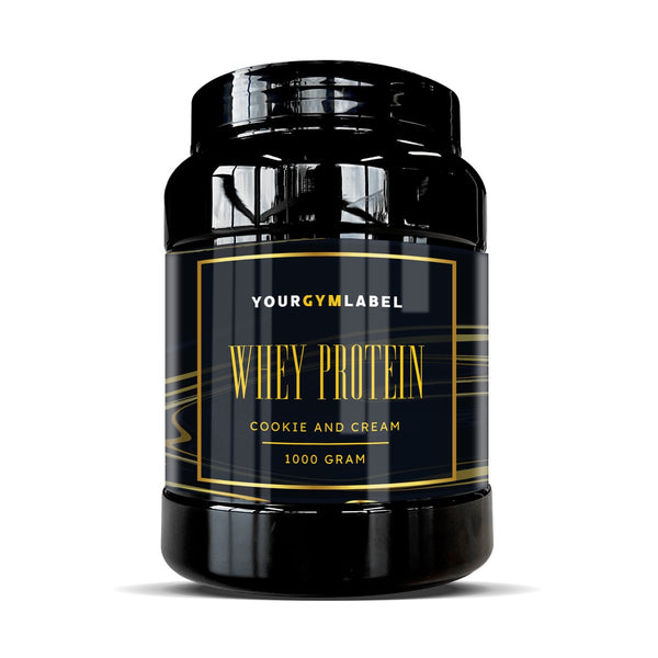 Whey Proteïne 80%, Cookie and Cream - 1000 Gram - YOURGYMLABEL