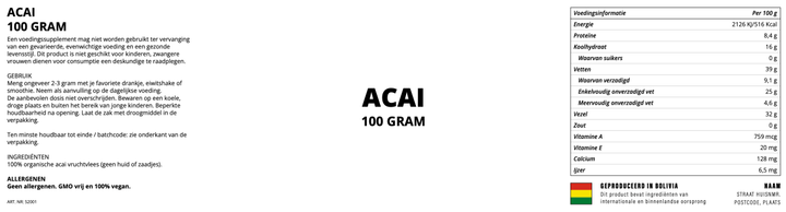 Acai - 100/200 Gram - YOURGYMLABEL