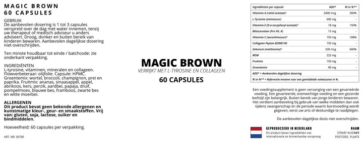 Magic Brown - 60 Capsules - YOURGYMLABEL